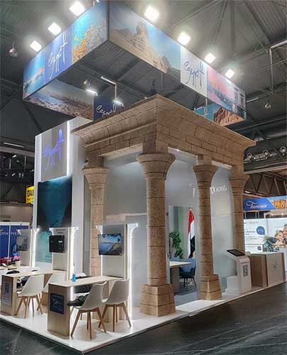 stand de Egipto en feria de turismo de Viena